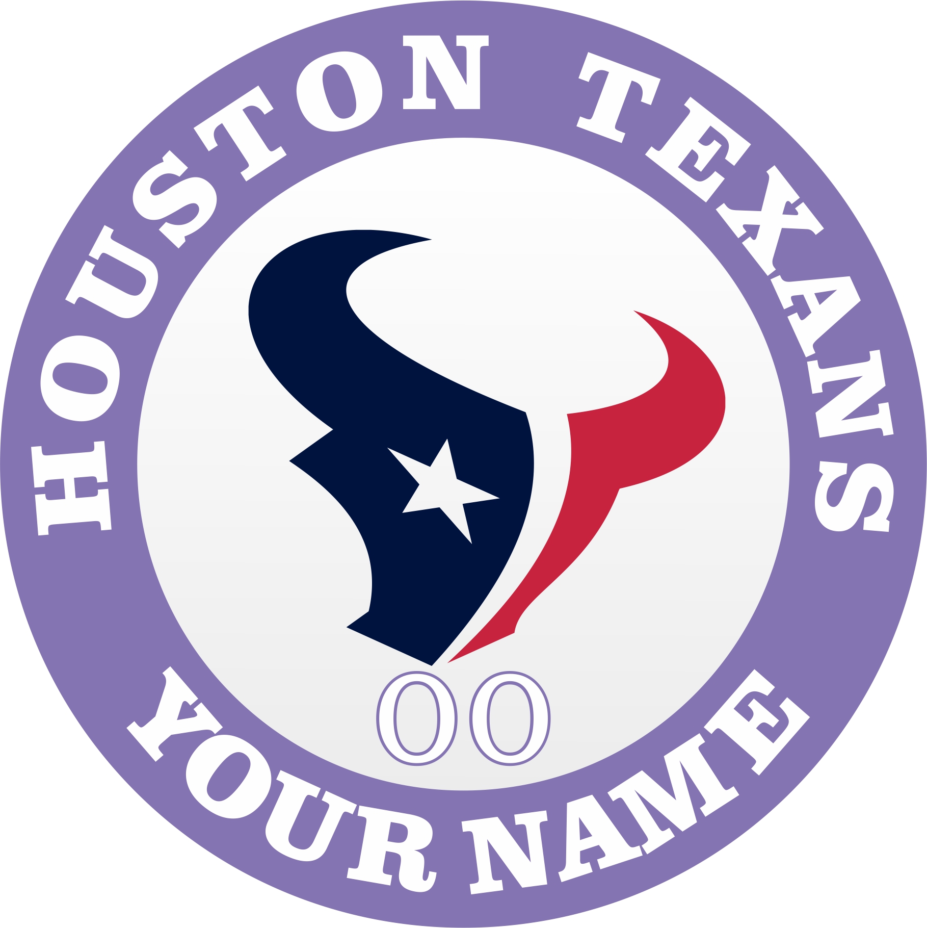 Houston Texans Customized Logo iron on paper